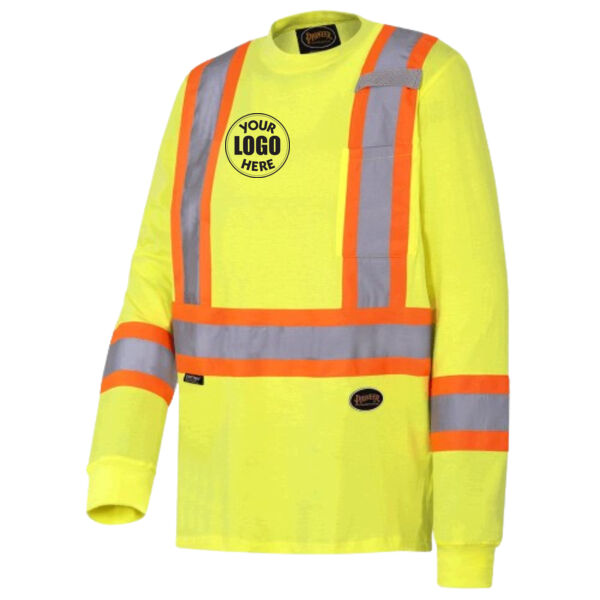 Embroidered - Hi-Vis Cotton Safety Long Sleeve Thumbnail